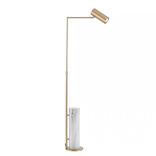 Торшер бронза Elivra, 40*160 см, LED, Е27, металл мрамор, 14 Вт