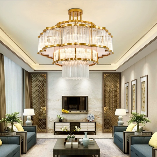 Люстра подвесная, золотой, стекло, AYDA 120*75, металл, E14.