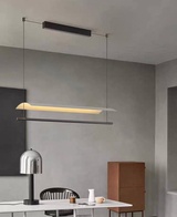 Люстра черная, белая Elystrin, металл, 120*13 см, светодиодная, LED