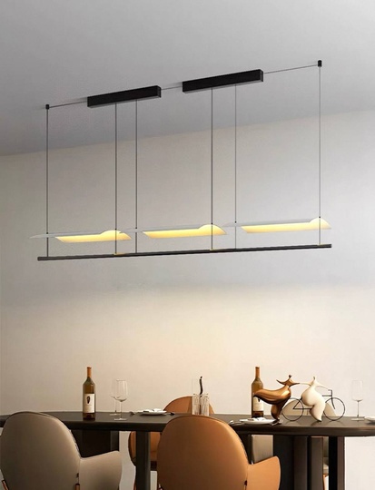 Люстра черный, белый Elysor, металл, 297*13 см, светодиодная, LED