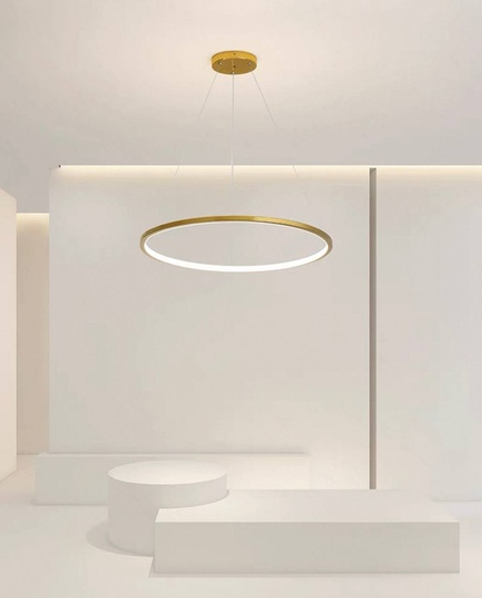 Люстра подвесная, медь, ПММА, WILLOW 40*2 металл, LED.