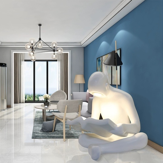 Торшер белый Reader, 90*90*100 см, LED, 7 Вт, смола, стекловолокно