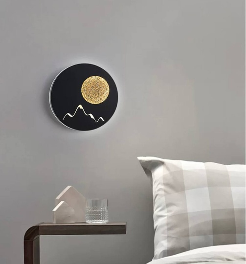 Настенный светильник LEE 25*25, черный, металл, LED.