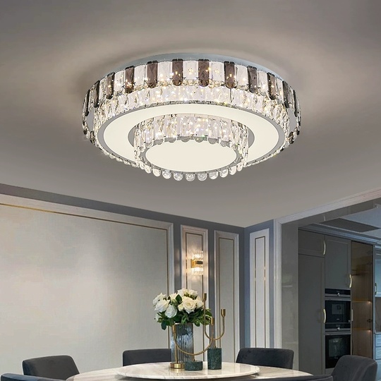 Потолочный светильник, хром, кристалл, MINDY 80*20 металл, LED.