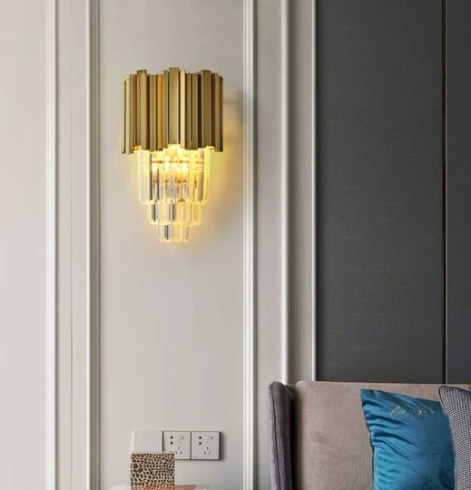 Настенный светильник титановое золото FRIDESWIDE, Бра 30*55, металл, Е14.