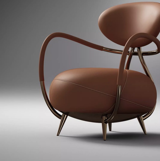 Кресло коричневое Malibu, 66*67*75 см