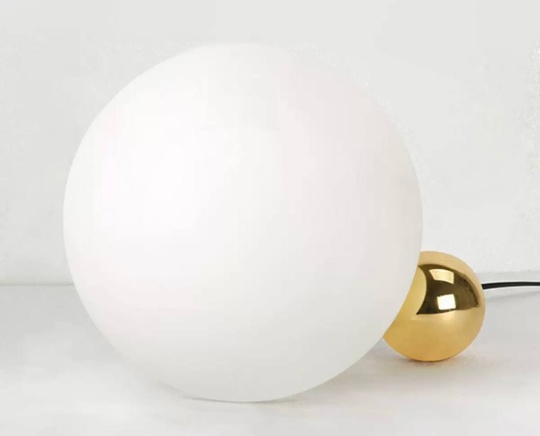 Настольная лампа BALL 25*25, золотой, белый, металл