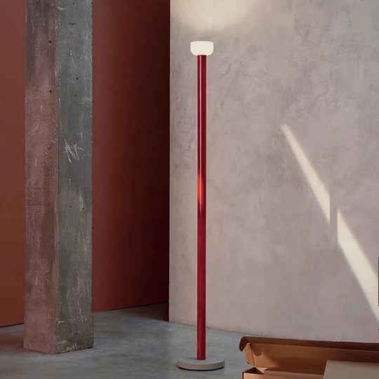 Торшер красный Elevith, 25*178 см, LED, мрамор металл, 10 Вт