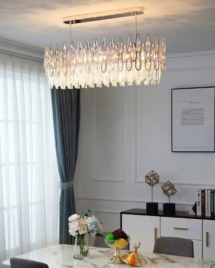 Люстра ASHU 80*28 золото, стекло, металл, Е14.