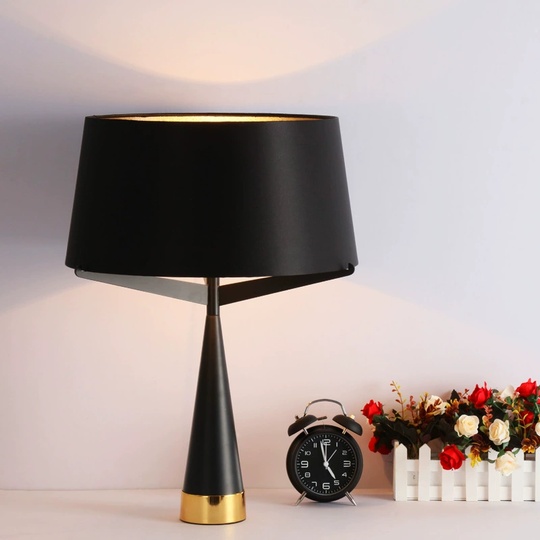Настольная лампа AUSTEN 45*60, черный, металл, Е27.