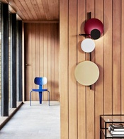 Настенный светильник, БРА 18*55, фиолетовый, металл, LED.