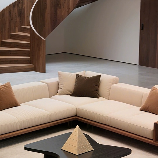 Прямой диван Helen темный орех, ткань, 220*85*80 см