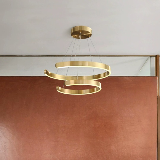 Люстра подвесная, медь, ПММА, STELLA 40*60 металл, LED.