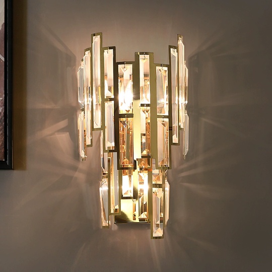 Настенный светильник SAMUEL, Бра, 22*38, золото, металл, Е14.