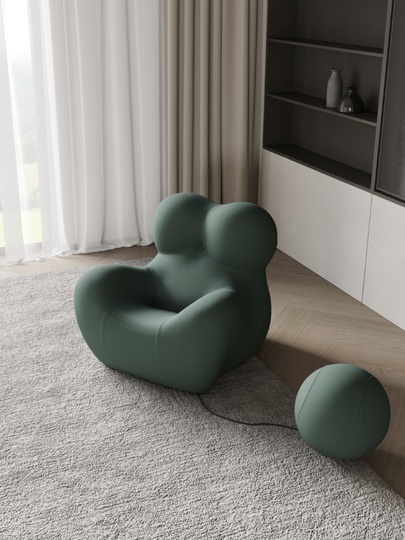 Кресло темно зеленое Serie up, 1 шт., 92х96х91 см