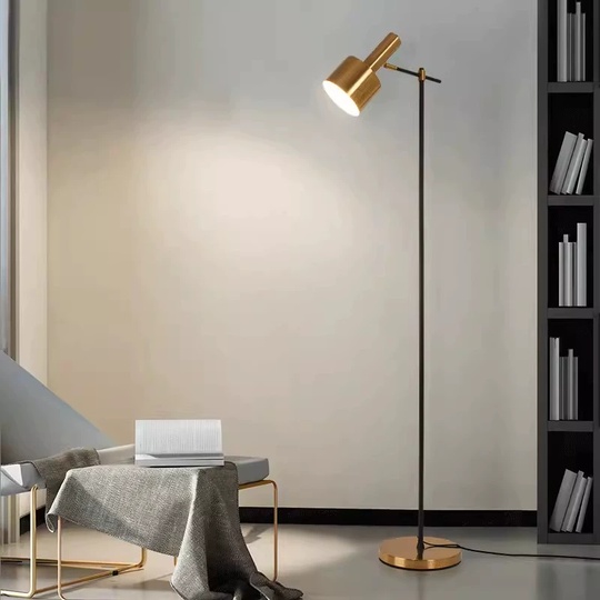 Напольный торшер, медь, Charlie 45*156, светодиодный, E27, металл