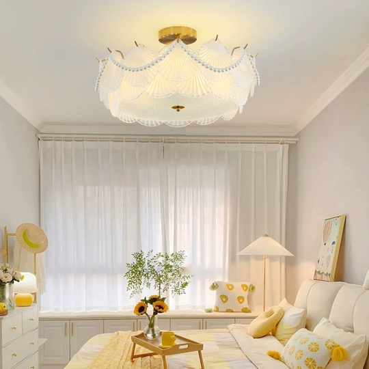 Люстра подвесная, медный, стекло, AGNESS 60*21, металл, E14.