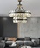 Люстра подвесная BIHTER 80*65 золото, кристалл, металл, LED.