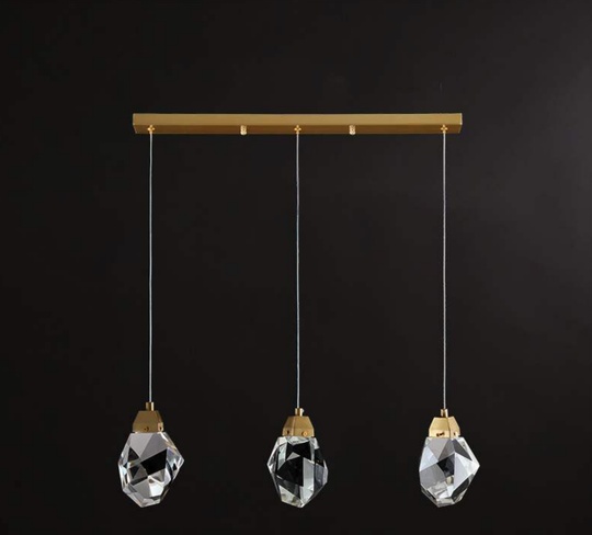 Подвесной светильник медный, 45*11*100 см. PRECIOUS BRILLIANT - Cветильник на кухню подвесной, LED, 15 Вт