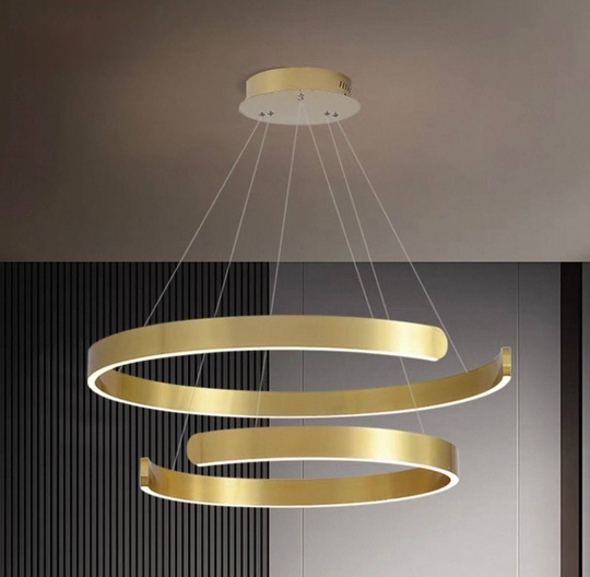 Люстра подвесная, медь, ПММА, STELLA 80*100 металл, LED.