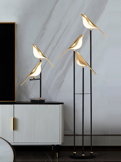 Напольный светильник птицы Golden Bird, LED, 30 Вт