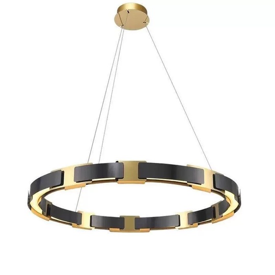 Светильник подвесной золотой, черный, Elumix, металл, 100*9 см, светодиодная, LED