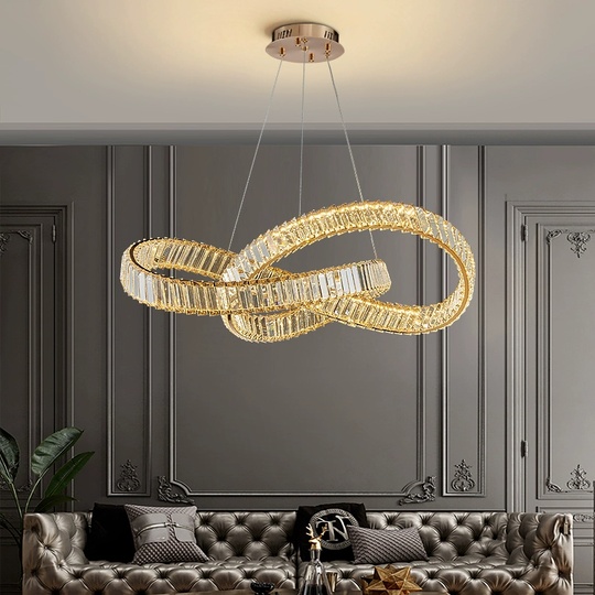 Люстра подвесная, медный, кристалл, AYSEGUL 80*28, металл, LED.