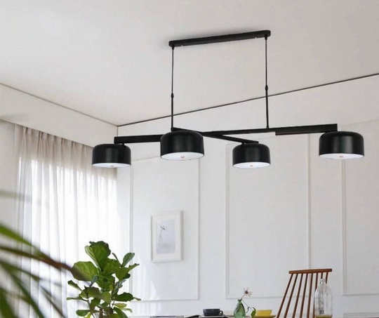 Люстра черная Altrexo, металл, 139*10 см, Е27