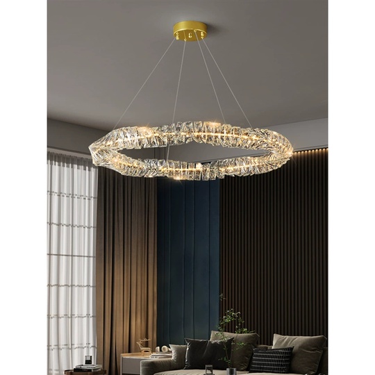 Люстра подвесная, хром, кристалл, WENDY 50*12, металл, LED.