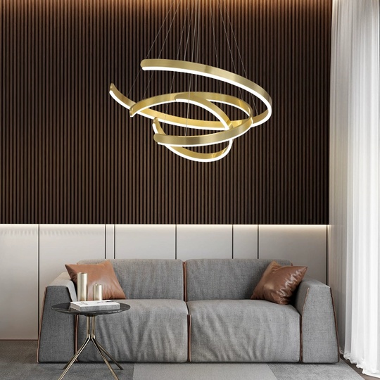 Люстра подвесная, медь, ПММА, RUBY 40*60*80 металл, LED.