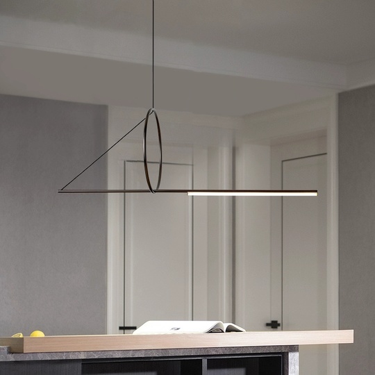 Люстра черная Glare, металл, 120*45 см, светодиодная, LED