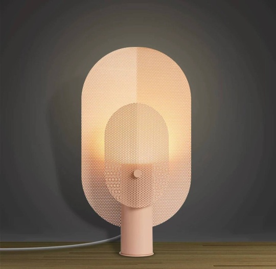 Настольная лампа HELICOPTER 20*40, металл, бордовый