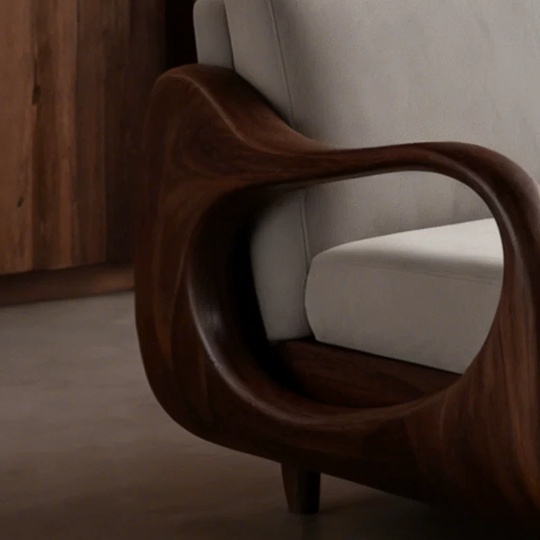 Прямой диван Fais, черный орех, 240 см, не раскладной, универсальный - для дома и офиса