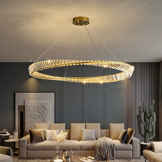Люстра подвесная, золотой, кристалл, GLAMOROUS 60*10, металл, LED.