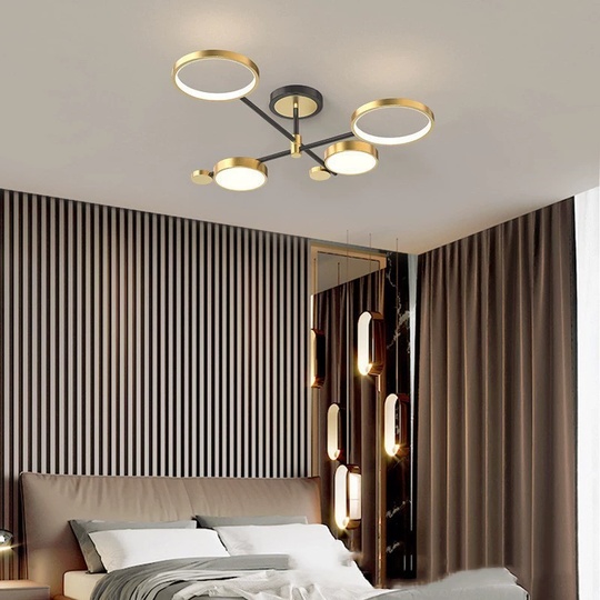 Люстра золотая Aerelix, металл, 75*21 см, светодиодная, LED