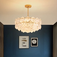 Люстра подвесная, медь, стекло, AZER 80*35, металл, Е14.