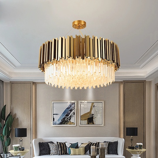 Люстра подвесная, медный, кристалл, ALICIA 80*35, металл, E14.