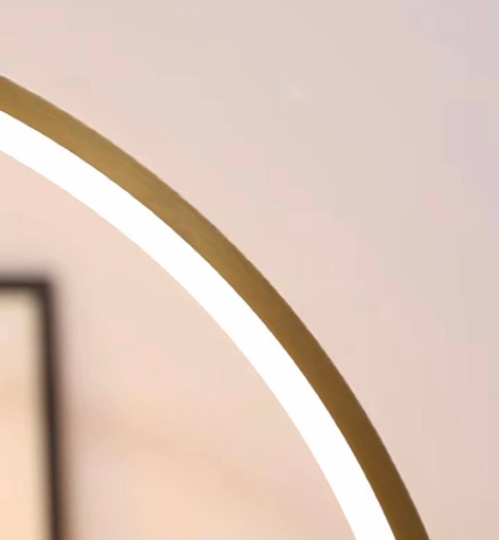 Настольная лампа RING 35*37, белый, бронза, мрамор