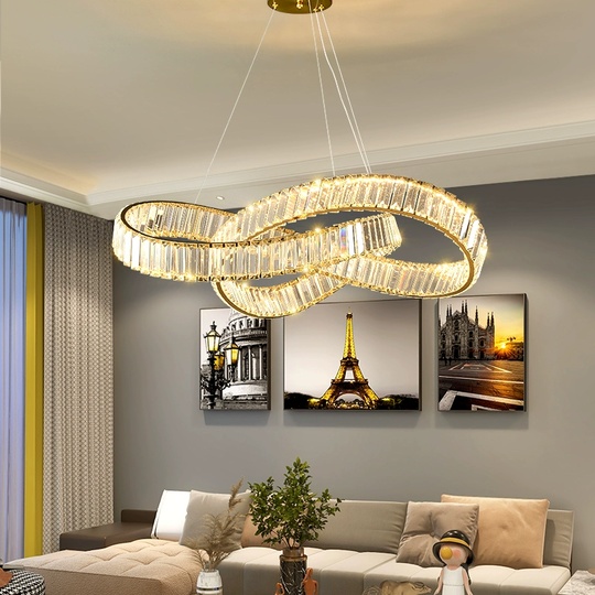 Люстра подвесная, медный, кристалл, AYSEGUL 60*28, металл, LED.
