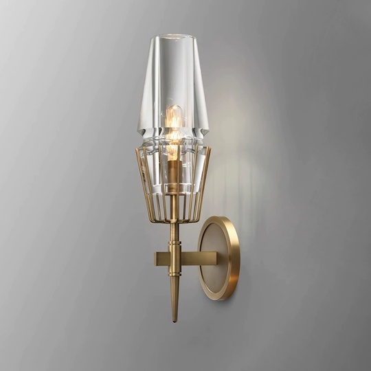 Настенный светильник бронза SAMMY, Бра 12*41, медь, LED.