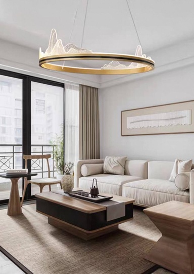 Люстра подвесная, медь, ПММА, CHAD 80*20, металл, LED