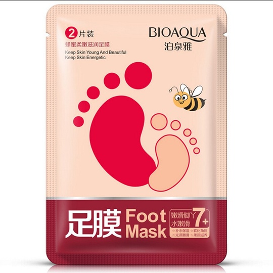 Смягчающая тканевая маска-носочки для ног с экстрактом меда Foot Mask