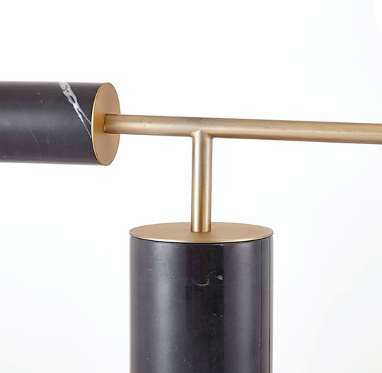 Настольная лампа PASCAL 50*64, черный, металл, мрамор.