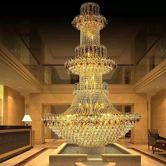 Люстра подвесная, золото, хрусталь, COOPER 150*220 металл, E14.