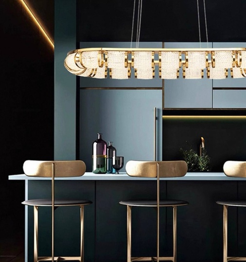 Люстра подвесная, медная Elytrix, металл, 120*40 см, 10 см, LED