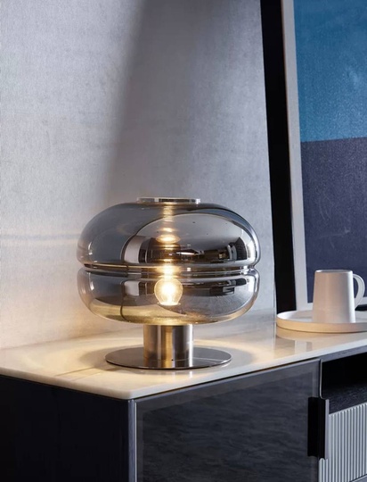 Настольная лампа LYO 28*30, дымчатый пепел