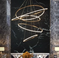 Люстра подвесная, медь, ПММА, PADDY 40*60*80*100*120 металл, LED.