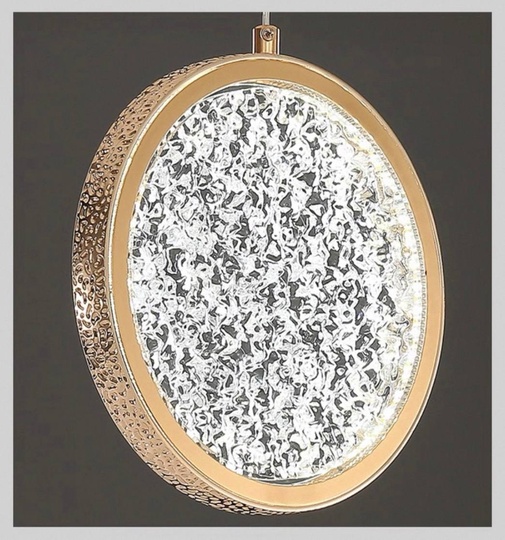 Светильник подвесной золото-серебро Elyvox, металл, 20*18 см, LED