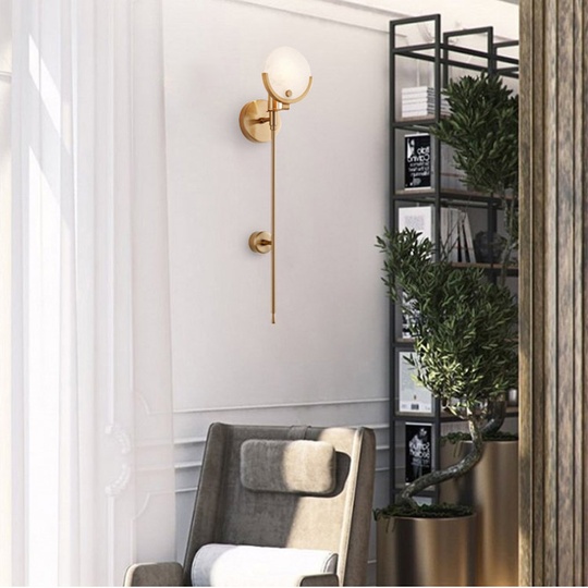 Настенный светильник медный, LUMINAIRE медный 63*12 см, LED, 10 Вт