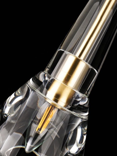 Подвесной светильник прозрачный. 13*36 см. FONTENAY - Дизайнерский, E14, 40 Вт